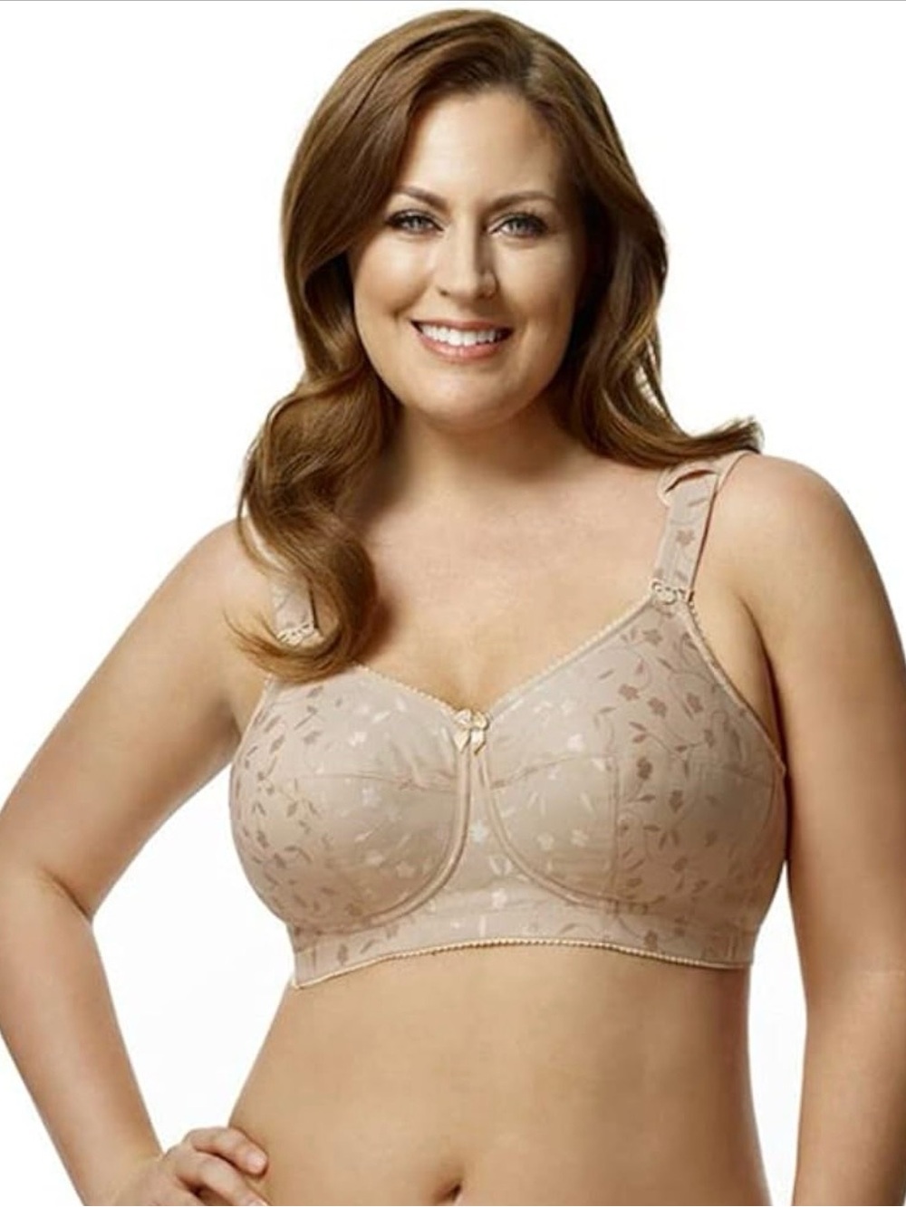 ELILA JACQUARD SOFT CUP BRA NUDE 38I NEW WITH TAGS